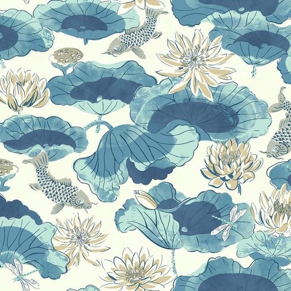 Anthropologie Other - NEW Waverly by York Wallcoverings Lotus Lake Wallpaper